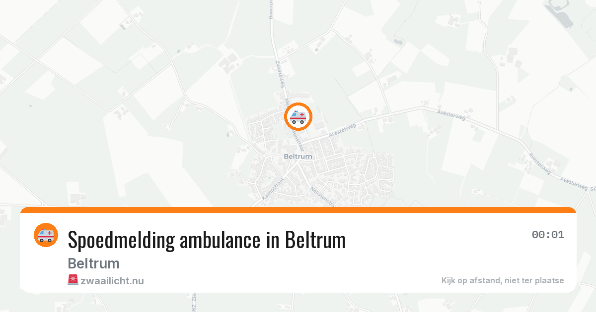 Spoedmelding ambulance in Beltrum — 9 jul 2026