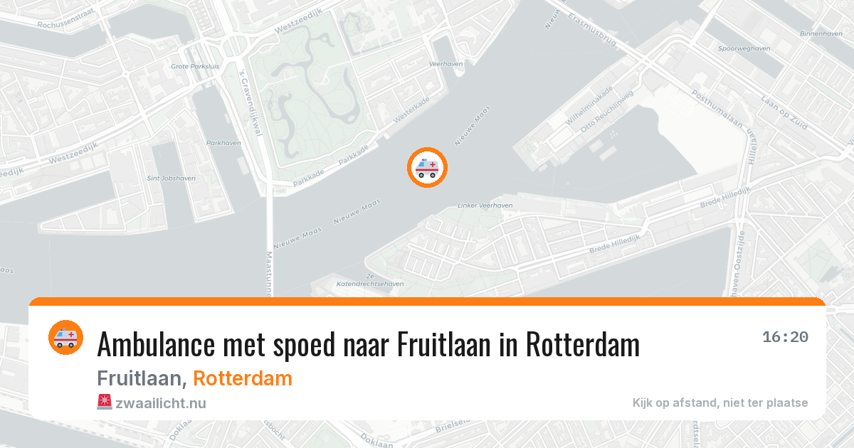 Ambulance met spoed naar Fruitlaan in Rotterdam — 1 jun 2026