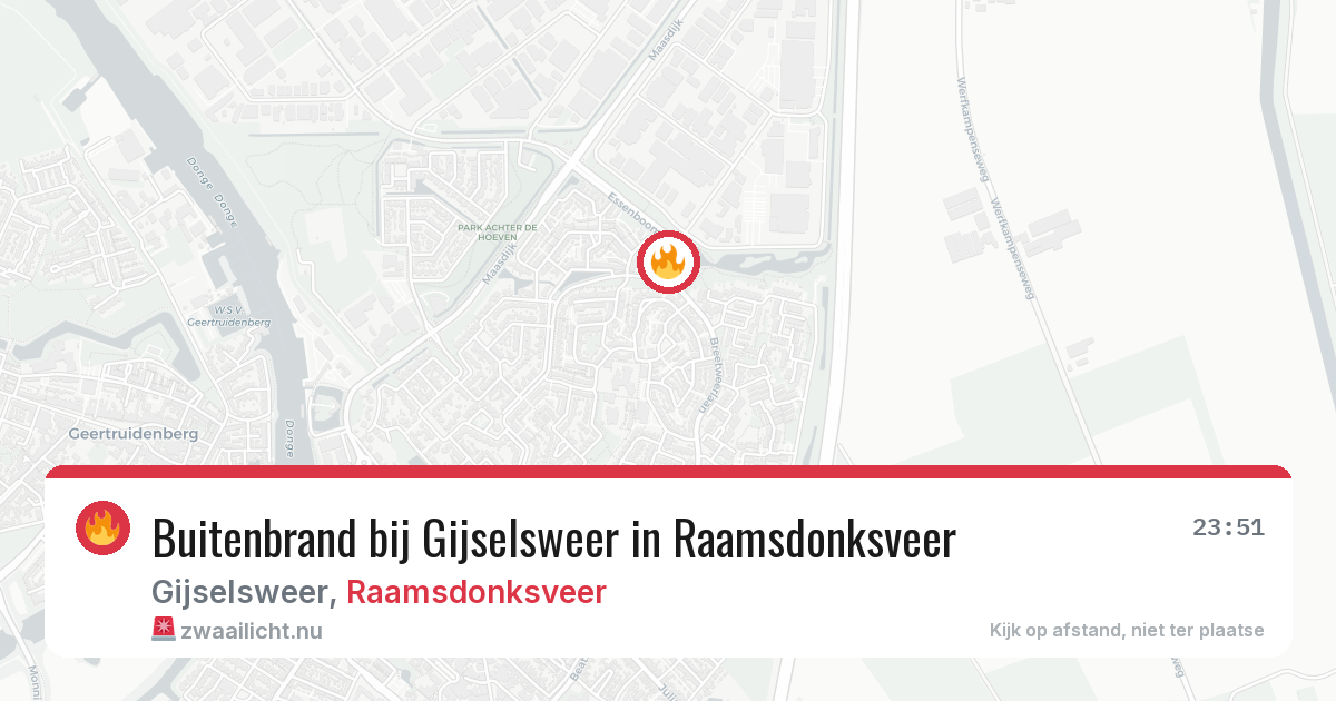 Buitenbrand bij Gijselsweer in Raamsdonksveer — 27 mrt 2026