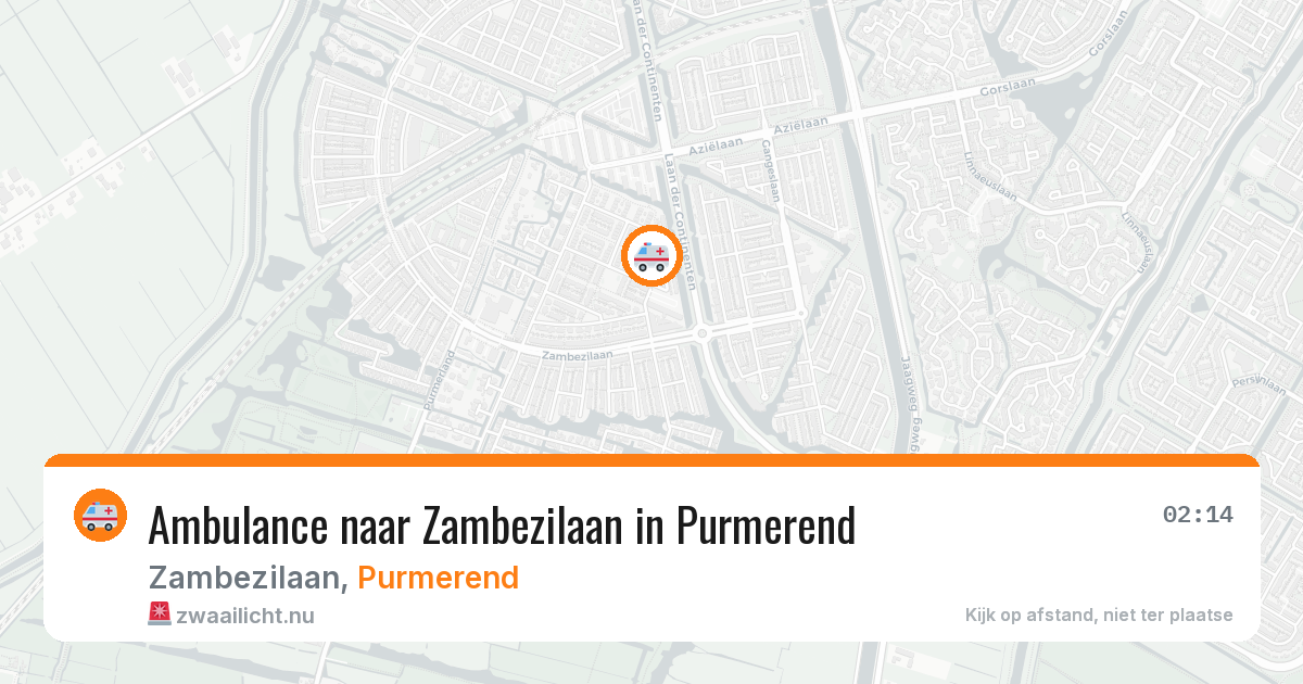 Ambulance naar Zambezilaan in Purmerend — 25 jul 2026