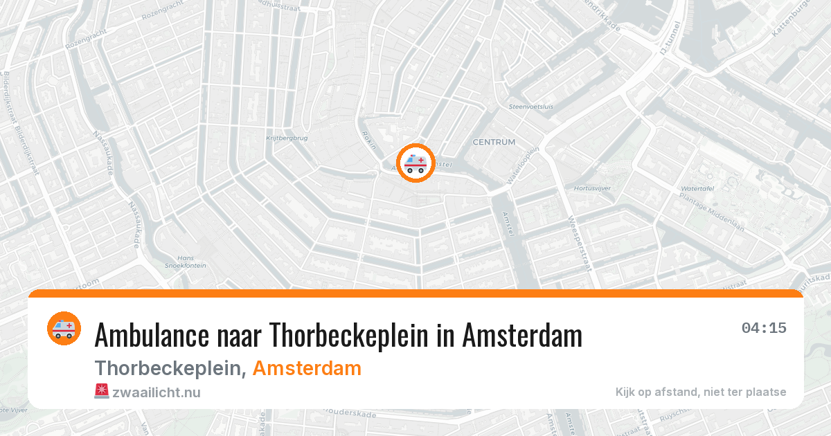 Ambulance naar Thorbeckeplein in Amsterdam — 21 mrt 2026