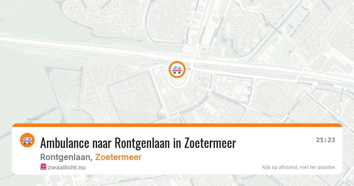 Ambulance naar Rontgenlaan in Zoetermeer — 21 mei 2026