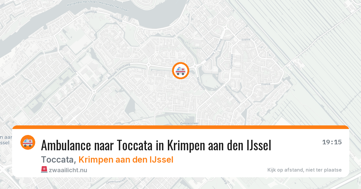 Ambulance naar Toccata in Krimpen aan den IJssel — 22 mei 2026