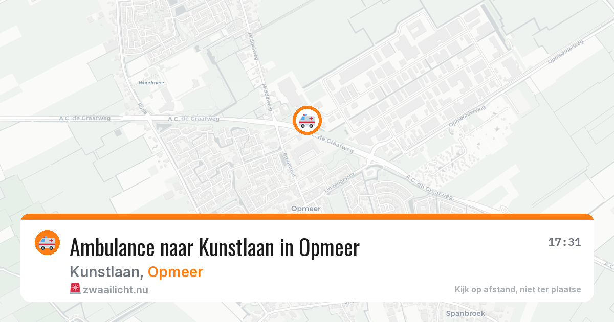 Ambulance naar Kunstlaan in Opmeer — 13 jun 2026