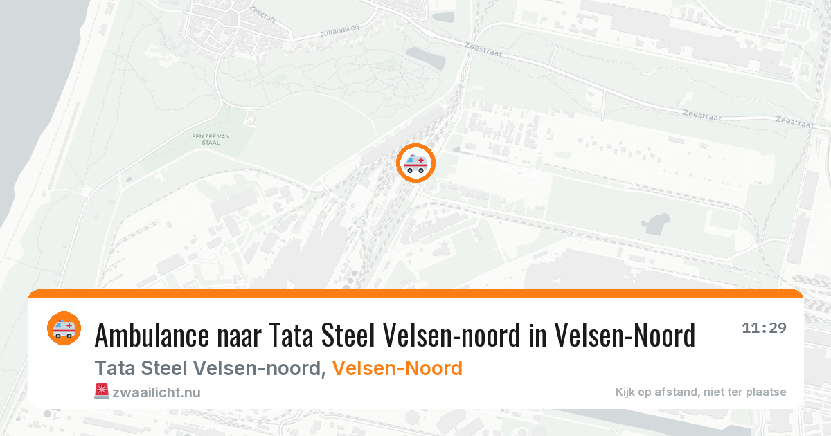Ambulance naar Tata Steel Velsen-noord in Velsen-Noord — 14 jul 2026