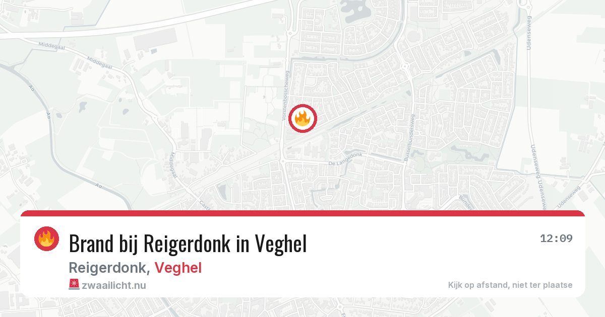 Brand bij Reigerdonk in Veghel — 21 jul 2026