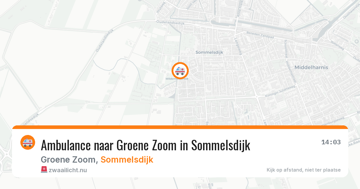 Ambulance naar Groene Zoom in Sommelsdijk — 1 jun 2026