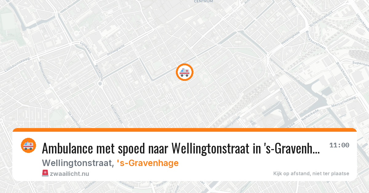 Ambulance met spoed naar Wellingtonstraat in 's-Gravenhage — 5 mei 2026