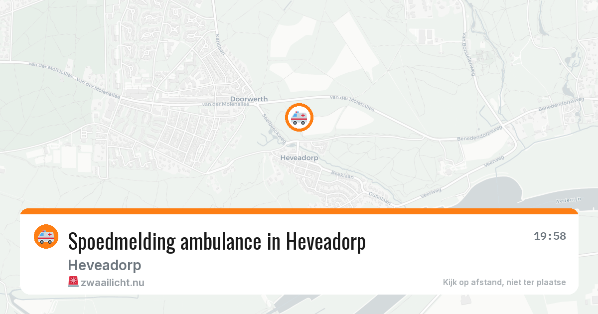 Spoedmelding ambulance in Heveadorp — 25 jun 2026