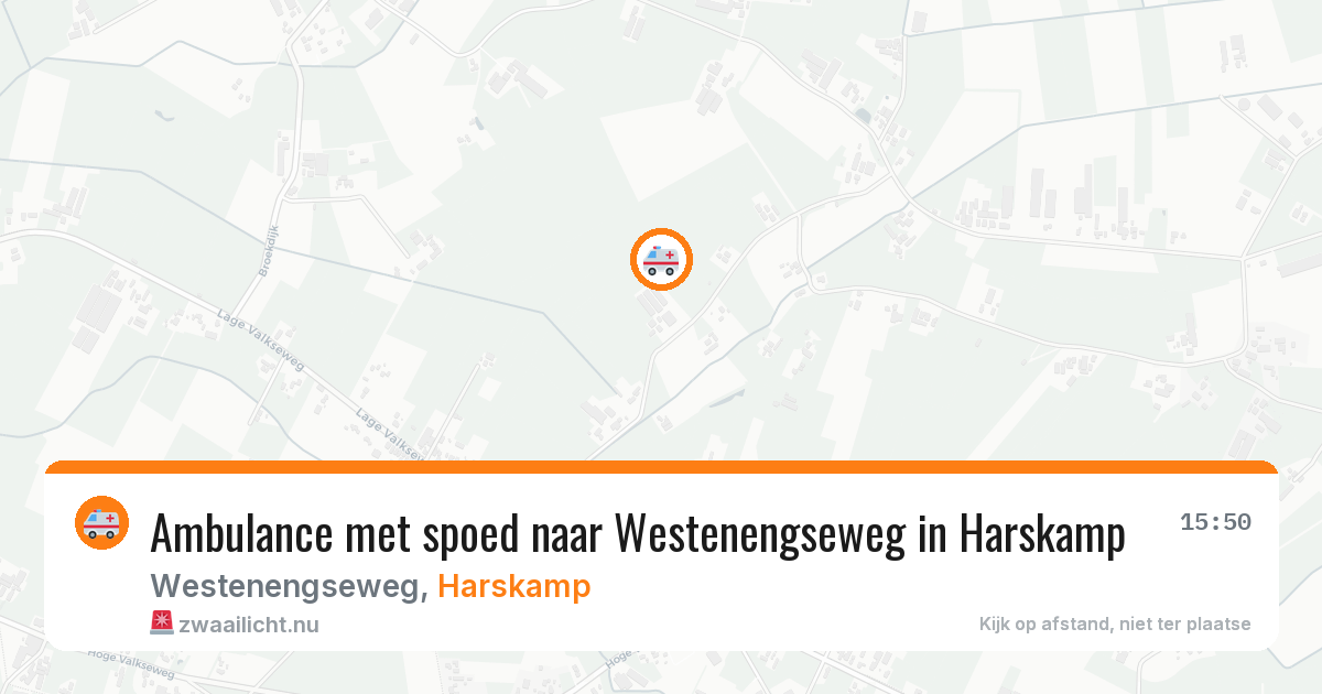 Ambulance met spoed naar Westenengseweg in Harskamp — 28 mei 2026