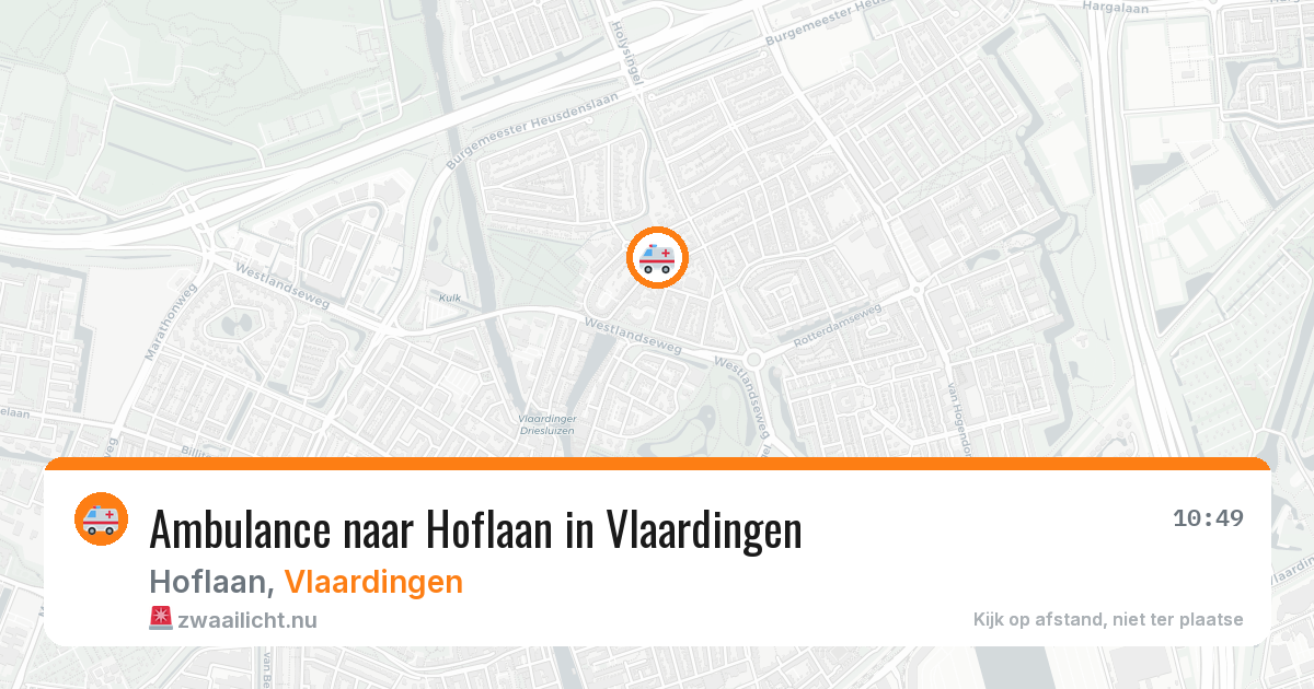 Ambulance naar Hoflaan in Vlaardingen — 7 jun 2026