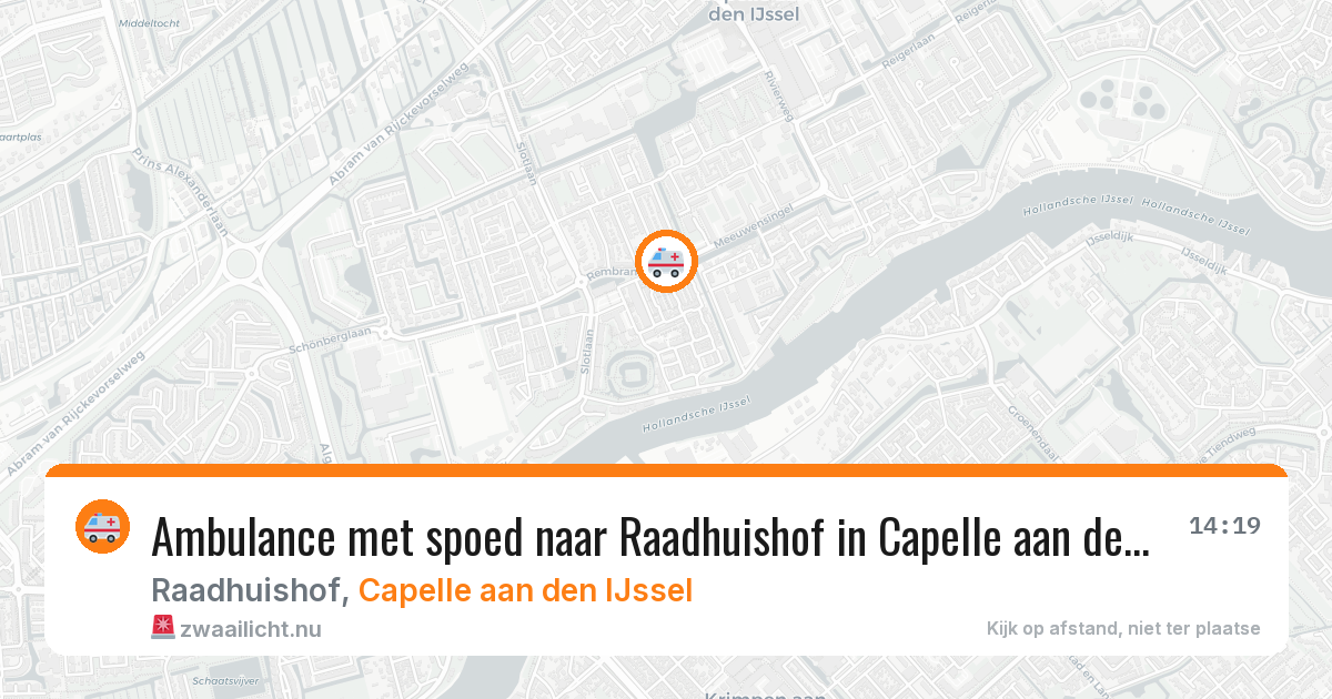 Ambulance met spoed naar Raadhuishof in Capelle aan den IJssel — 25 mei 2026