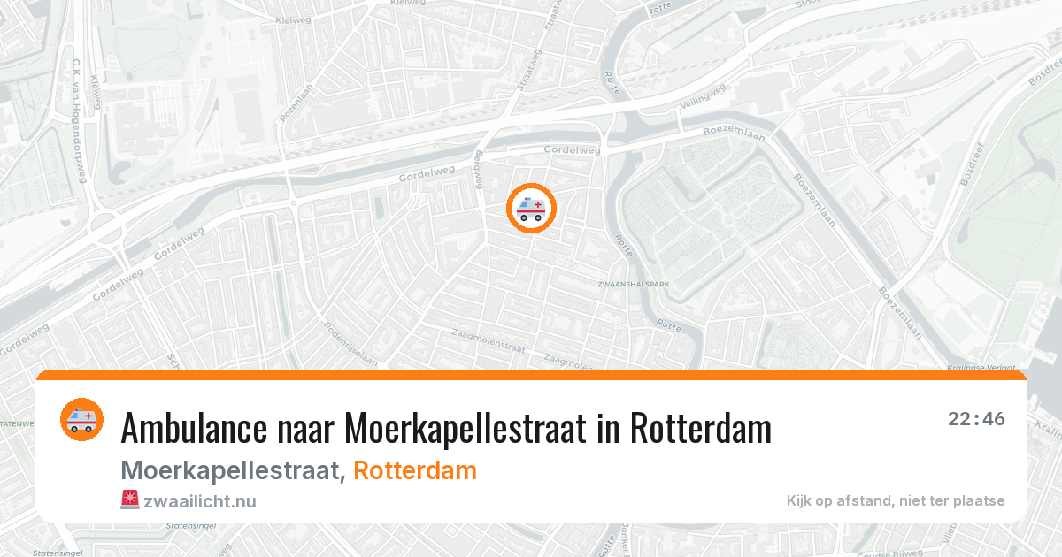 Ambulance naar Moerkapellestraat in Rotterdam — 3 mei 2026