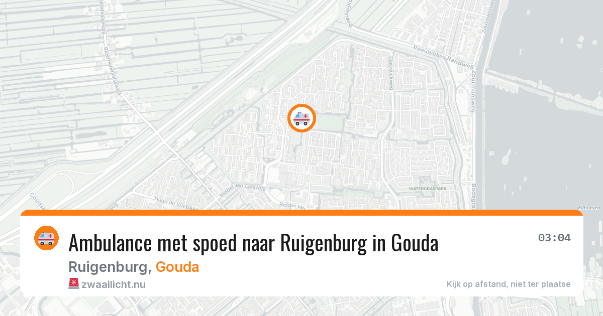 Ambulance met spoed naar Ruigenburg in Gouda — 22 jul 2026