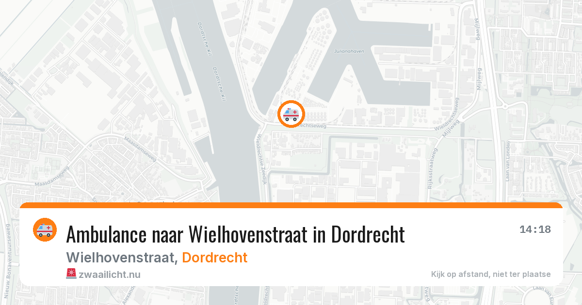Ambulance naar Wielhovenstraat in Dordrecht — 30 mrt 2026