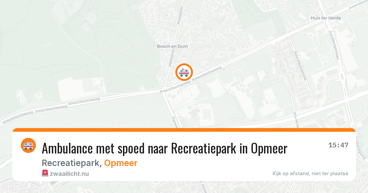 Ambulance met spoed naar Recreatiepark in Opmeer — 5 mei 2026