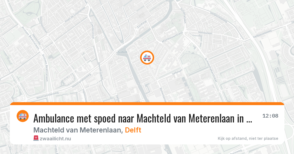 Ambulance met spoed naar Machteld van Meterenlaan in Delft — 7 mei 2026