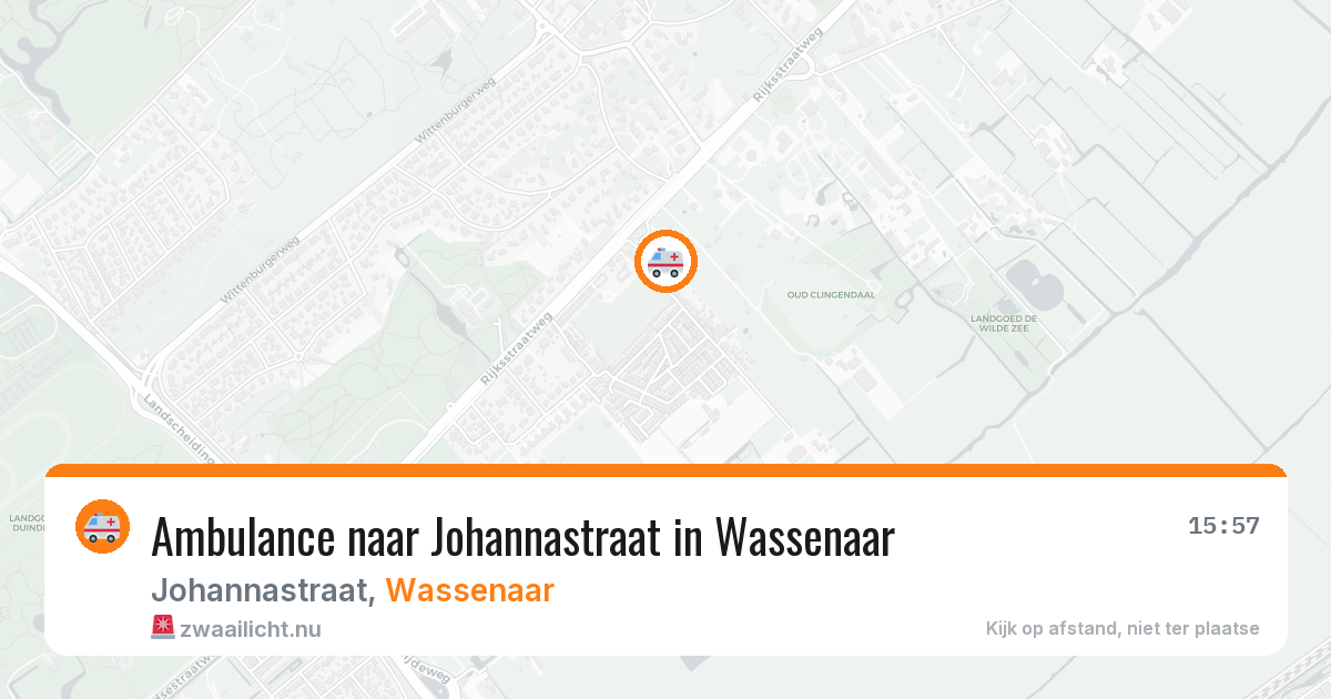 Ambulance naar Johannastraat in Wassenaar — 21 jul 2026