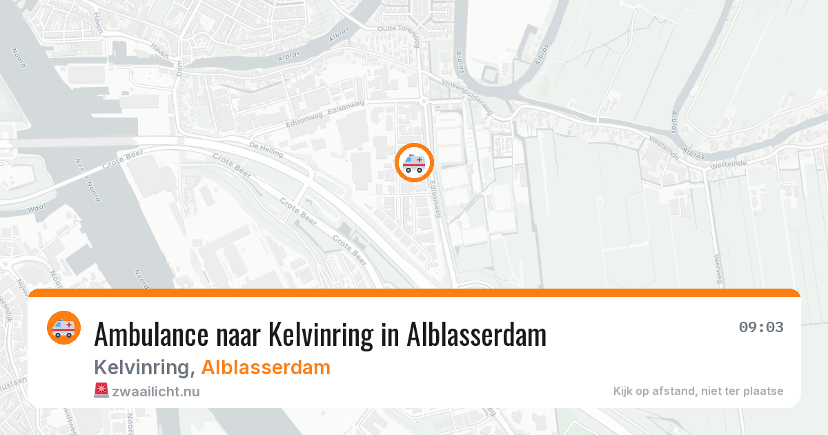 Ambulance naar Kelvinring in Alblasserdam — 4 mei 2026