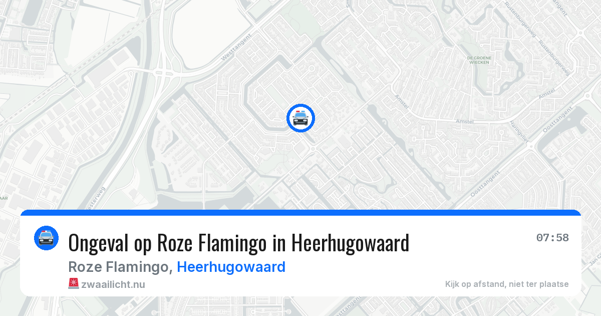 Ongeval op Roze Flamingo in Heerhugowaard — 21 jul 2026