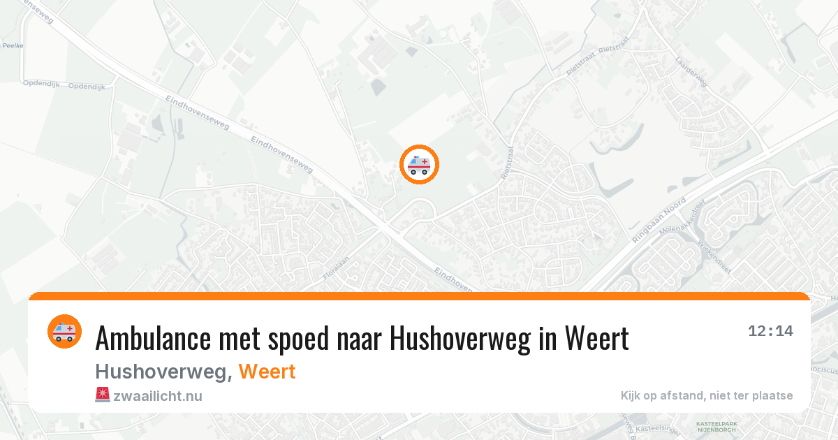 Ambulance met spoed naar Hushoverweg in Weert — 20 jul 2026