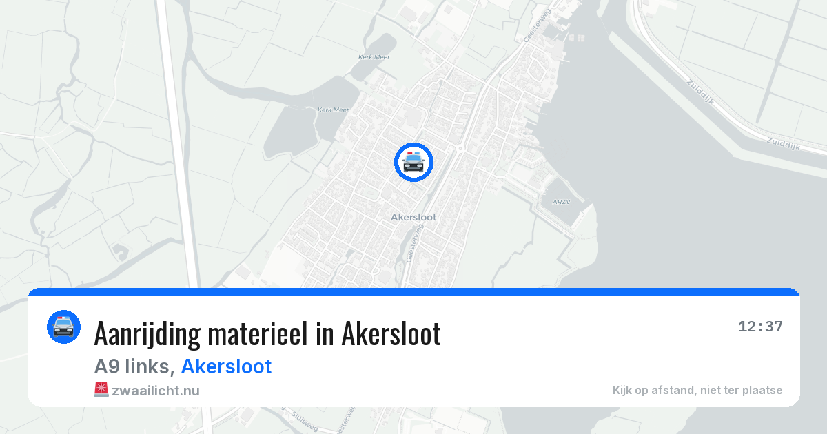 Aanrijding materieel in Akersloot — 10 jul 2026