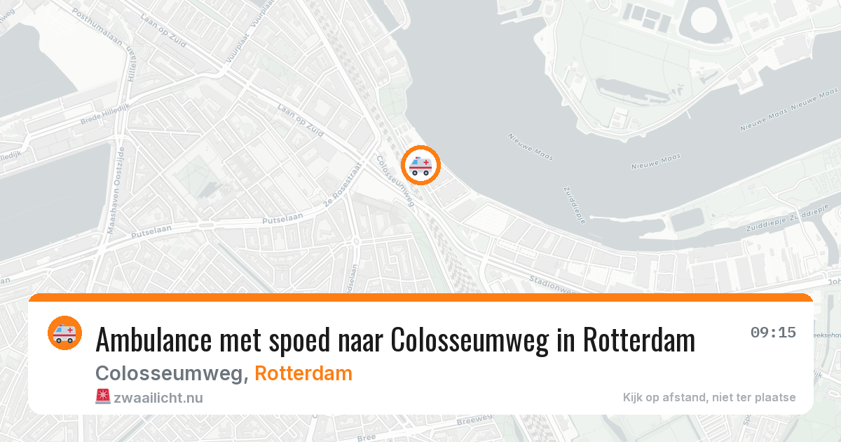 Ambulance met spoed naar Colosseumweg in Rotterdam — 20 mrt 2026