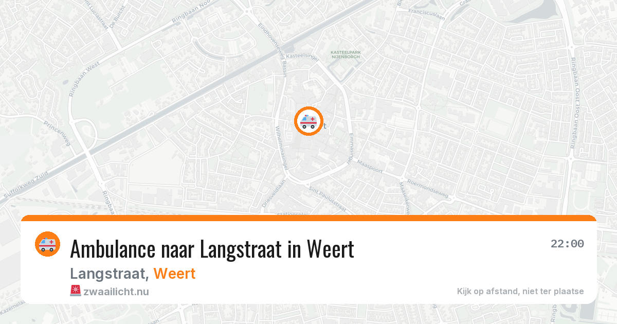 Ambulance naar Langstraat in Weert — 22 jul 2026