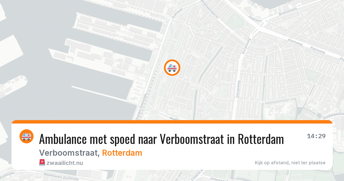 Ambulance met spoed naar Verboomstraat in Rotterdam — 15 jul 2026