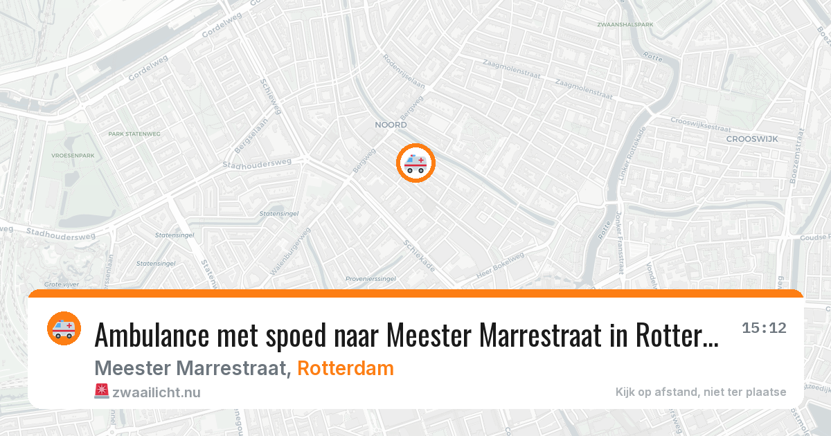 Ambulance met spoed naar Meester Marrestraat in Rotterdam — 19 mei 2026