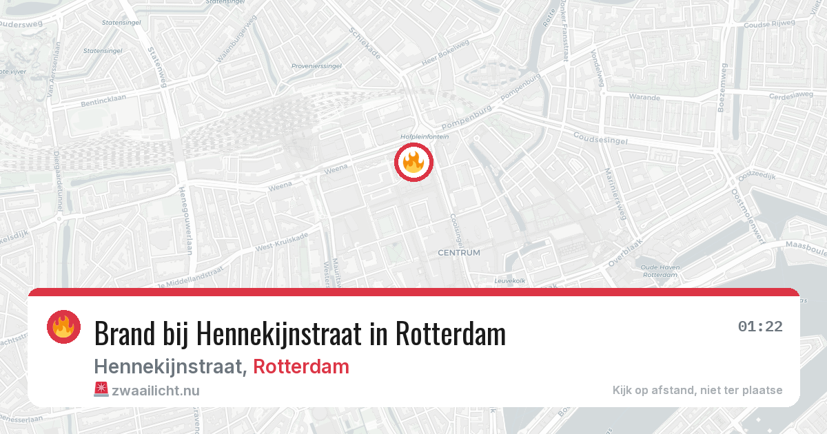 Brand bij Hennekijnstraat in Rotterdam — 16 mei 2026