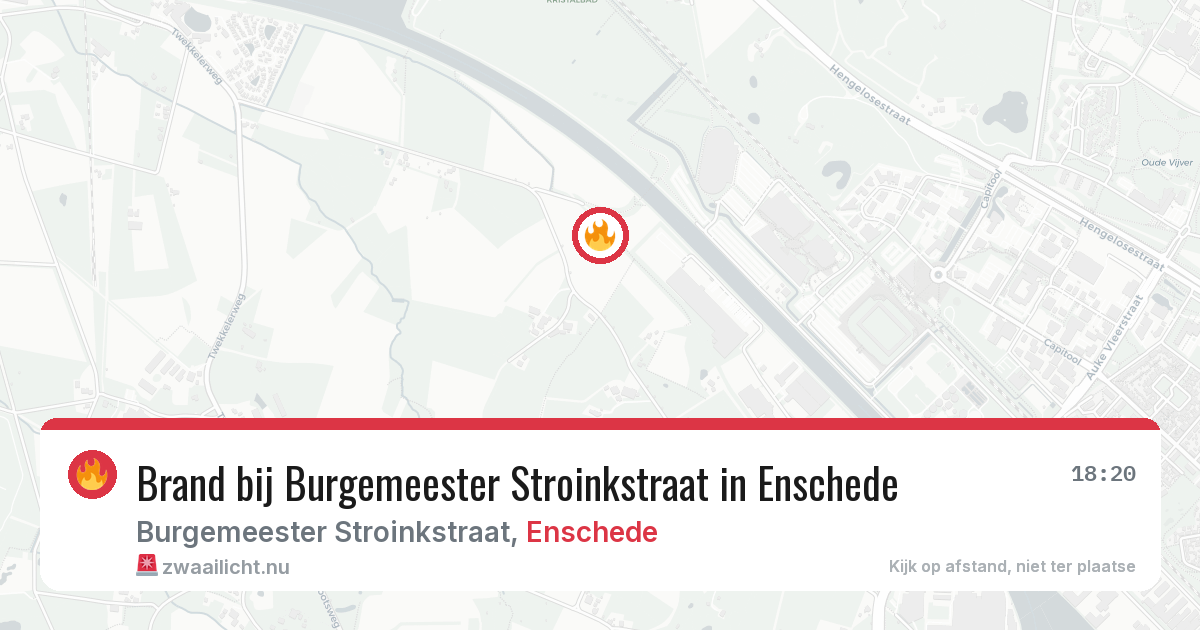 Brand bij Burgemeester Stroinkstraat in Enschede — 29 mei 2026
