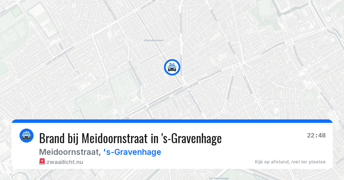 Brand bij Meidoornstraat in 's-Gravenhage — 18 jul 2026