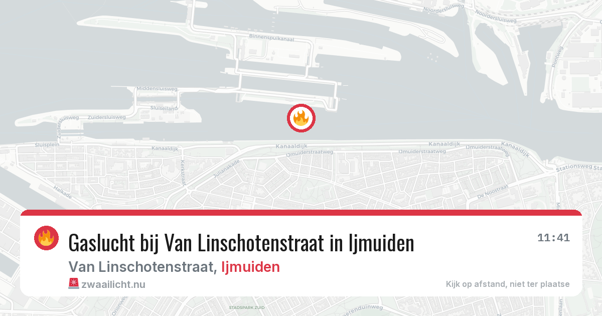 Gaslucht bij Van Linschotenstraat in Ijmuiden — 19 jul 2026