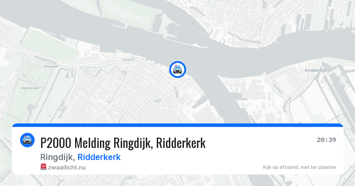 P2000 Melding Ringdijk, Ridderkerk — 29 mei 2026