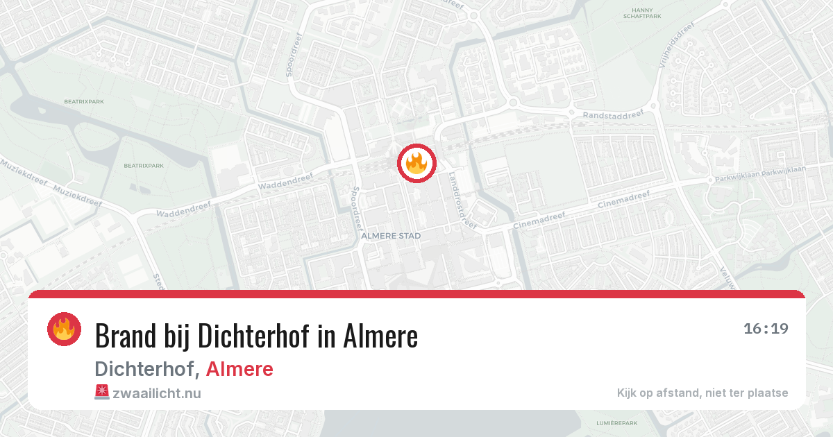Brand bij Dichterhof in Almere — 1 jun 2026