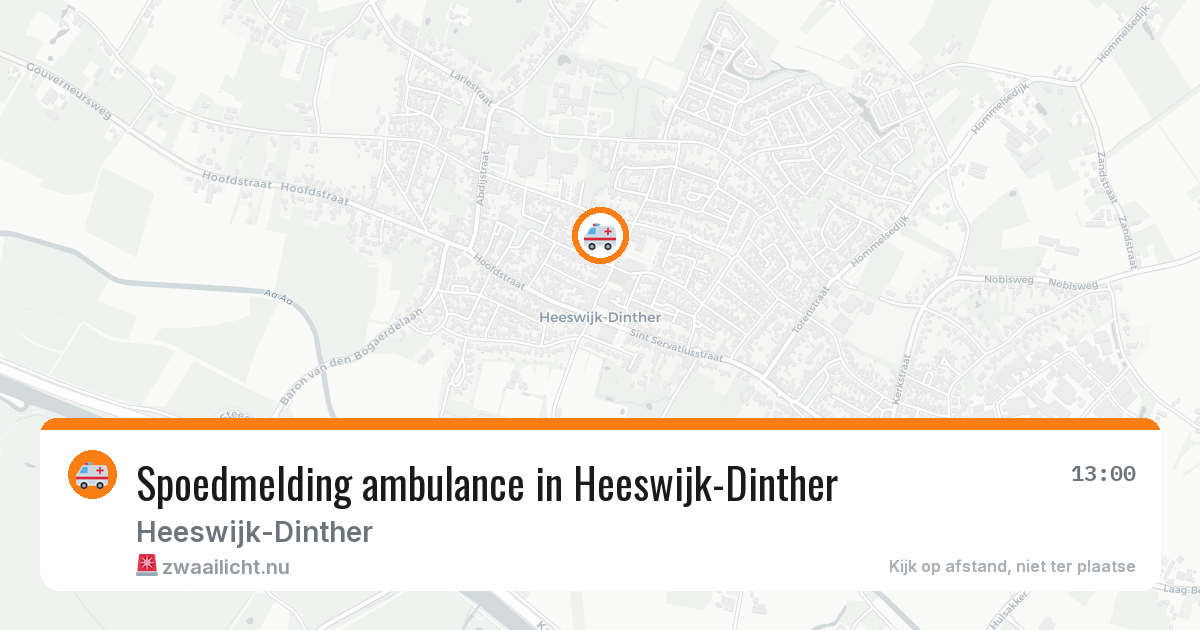 Spoedmelding ambulance in Heeswijk-Dinther — 28 jan 2026