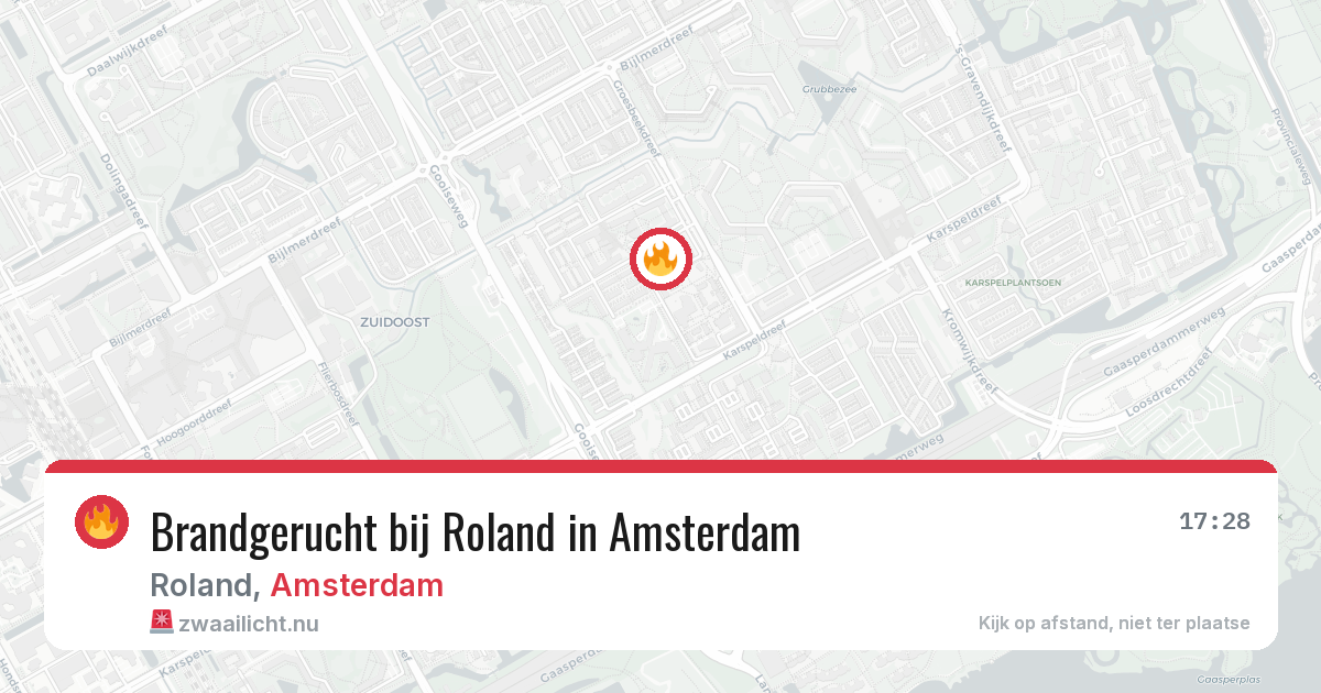 Brandgerucht bij Roland in Amsterdam — 1 apr 2026