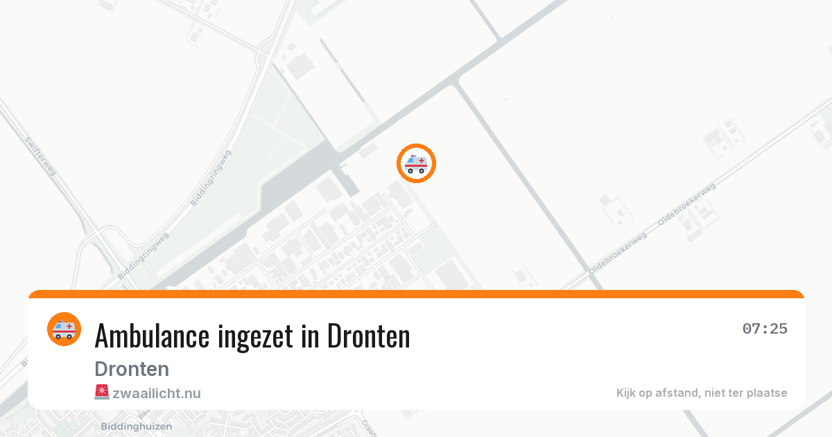 Ambulance ingezet in Dronten — 19 apr 2026