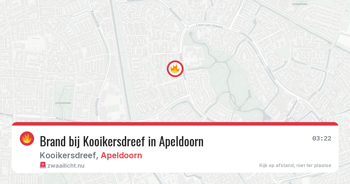 Brand bij Kooikersdreef in Apeldoorn — 12 jul 2026
