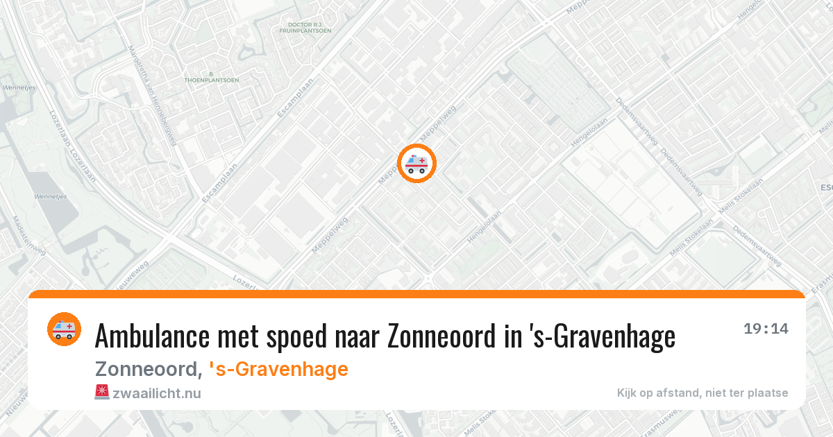 Ambulance met spoed naar Zonneoord in 's-Gravenhage — 11 mei 2026
