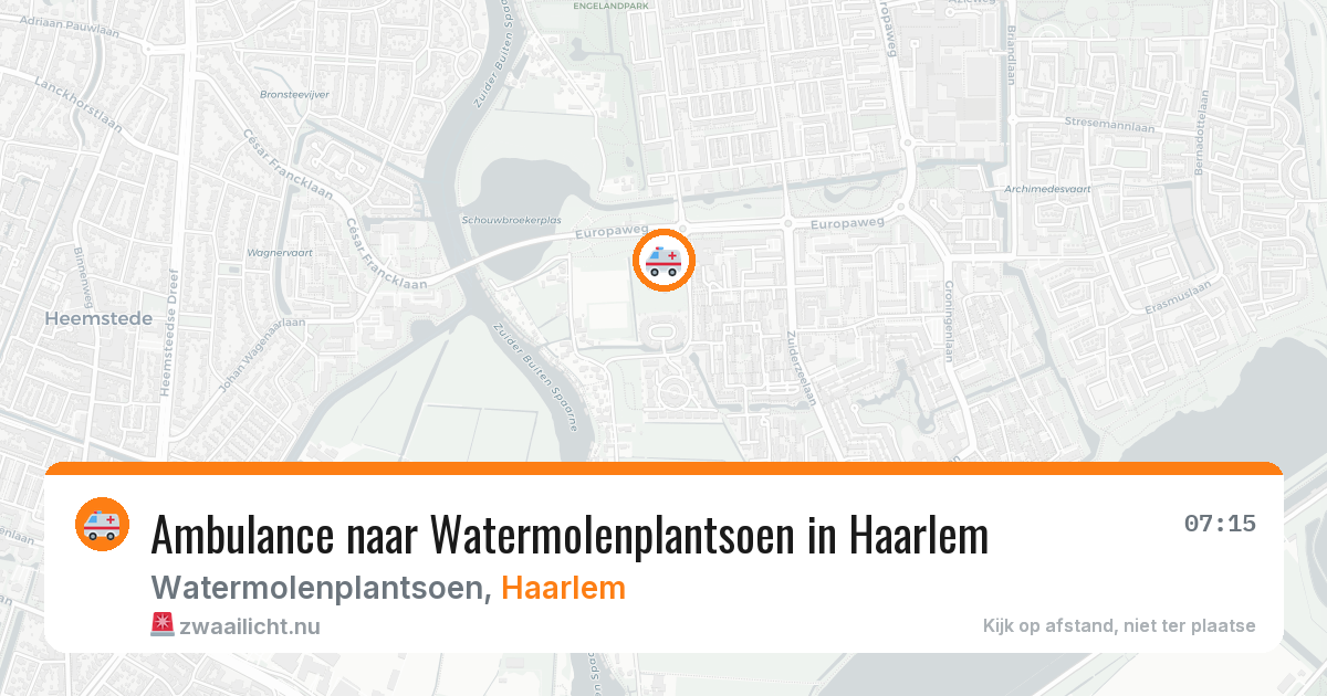 Ambulance naar Watermolenplantsoen in Haarlem — 14 jul 2026