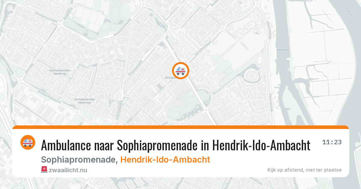 Ambulance naar Sophiapromenade in Hendrik-Ido-Ambacht — 25 jul 2026