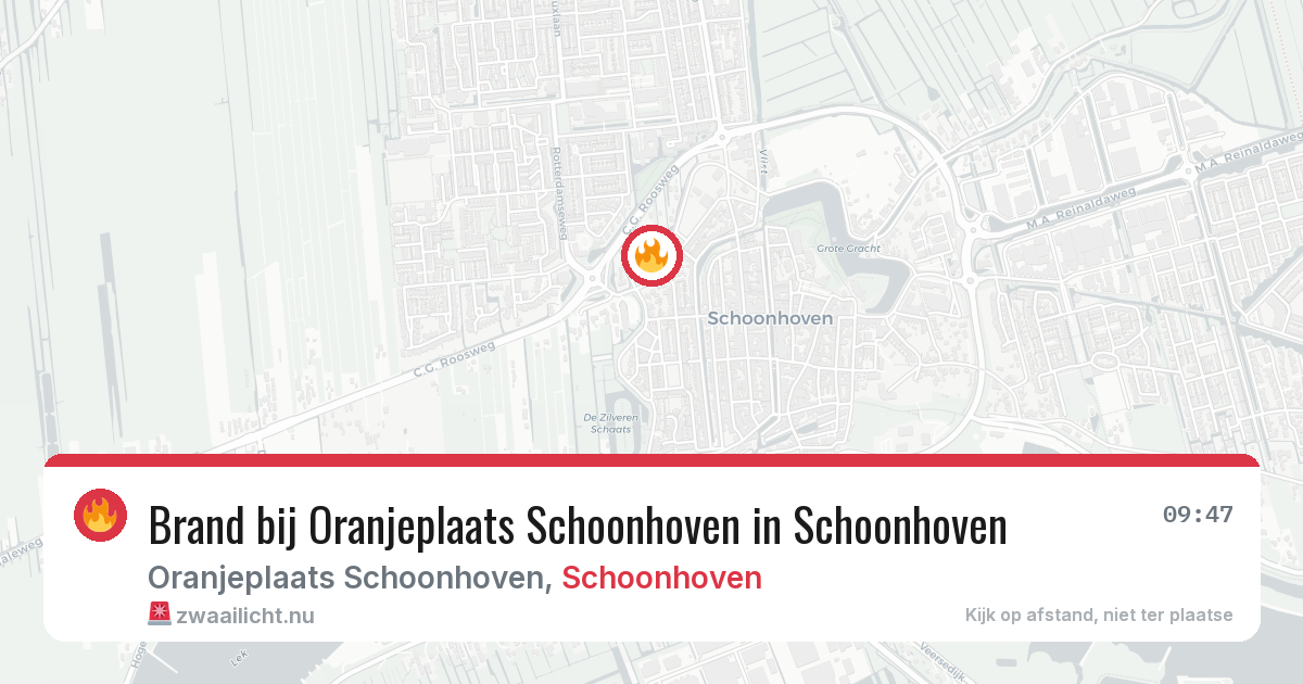 Brand bij Oranjeplaats Schoonhoven in Schoonhoven — 7 jun 2026