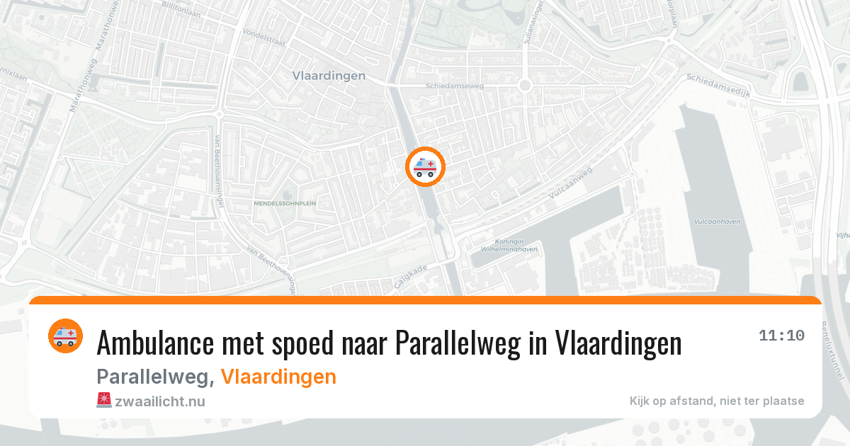 Ambulance met spoed naar Parallelweg in Vlaardingen — 28 mei 2026