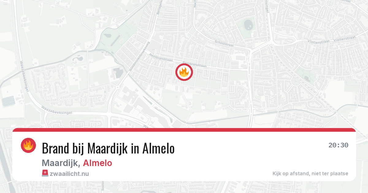 Brand bij Maardijk in Almelo — 20 apr 2026