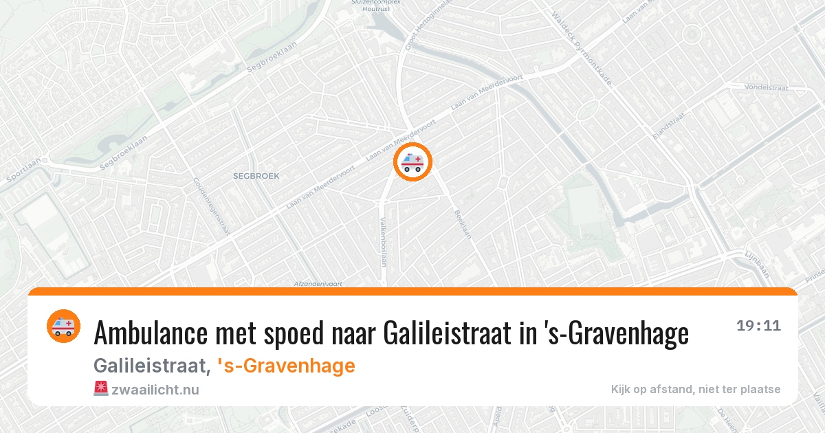 Ambulance met spoed naar Galileistraat in 's-Gravenhage — 6 jun 2026