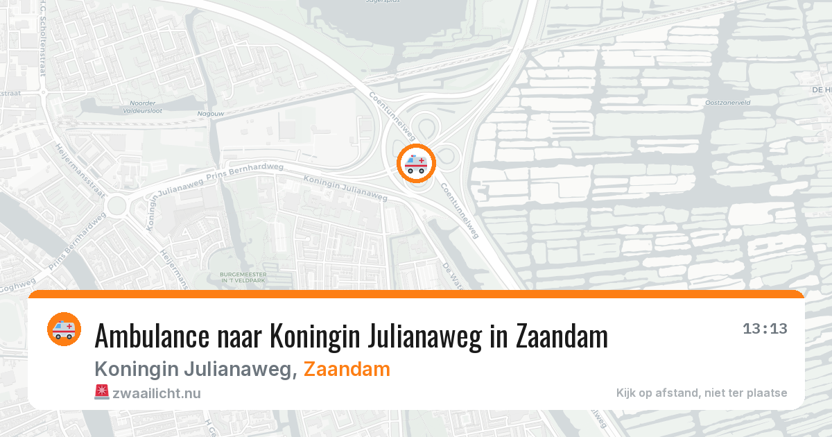 Ambulance naar Koningin Julianaweg in Zaandam — 25 jun 2026