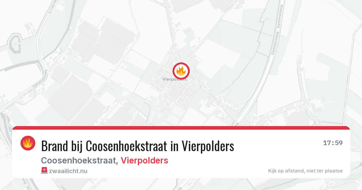 Brand bij Coosenhoekstraat in Vierpolders — 1 apr 2026