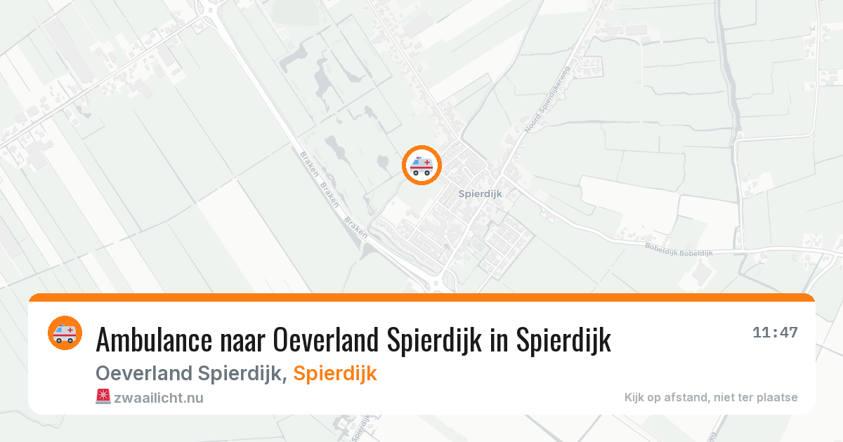 Ambulance naar Oeverland Spierdijk in Spierdijk — 11 apr 2026